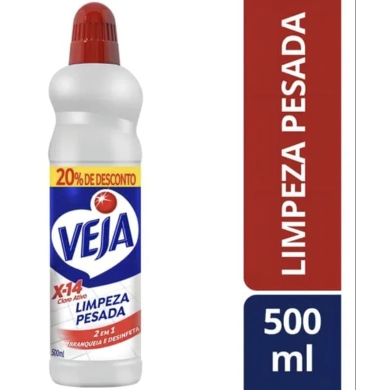 Veja Limpeza Pesada X-14 500ml, limpador multiuso com 20% de desconto