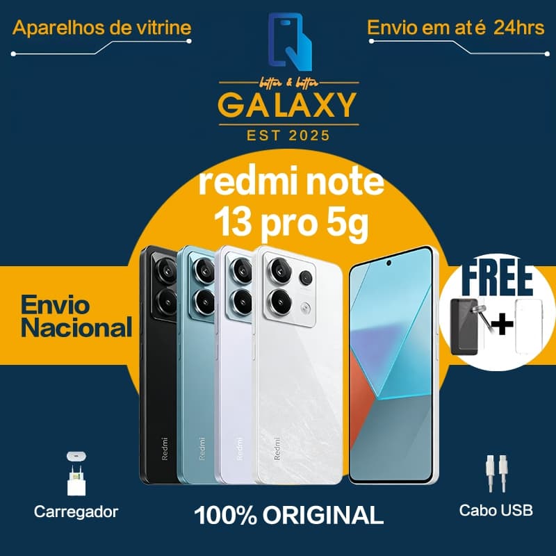 Smartphone Xiaomi Redmi Note 13 Pro 5G NFC Versão Global com NF
