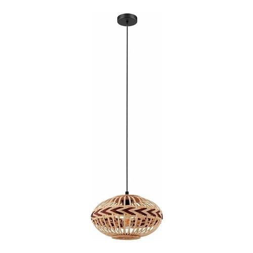Pendente decorativo geométrico marrom e preto para sala e cozinha