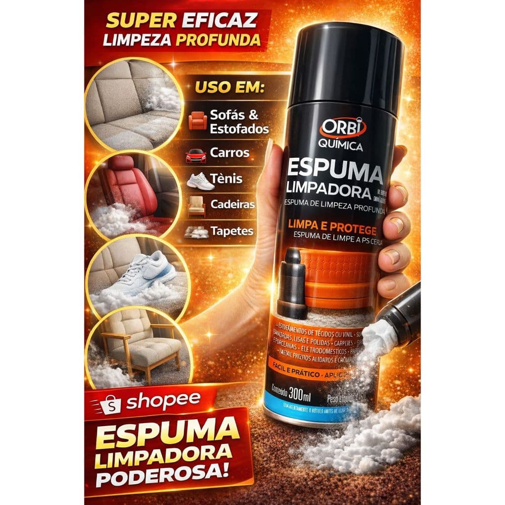 Espuma Limpadora Estofado Piso Carpete Tênis Parede Sofá Limpeza Rápida Profunda Limpa Protege