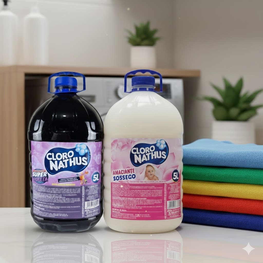 Kit 10 Litros  Roupa Limpa E Cheirosa – Sabão 5 Litros + Amaciante 5 Litros