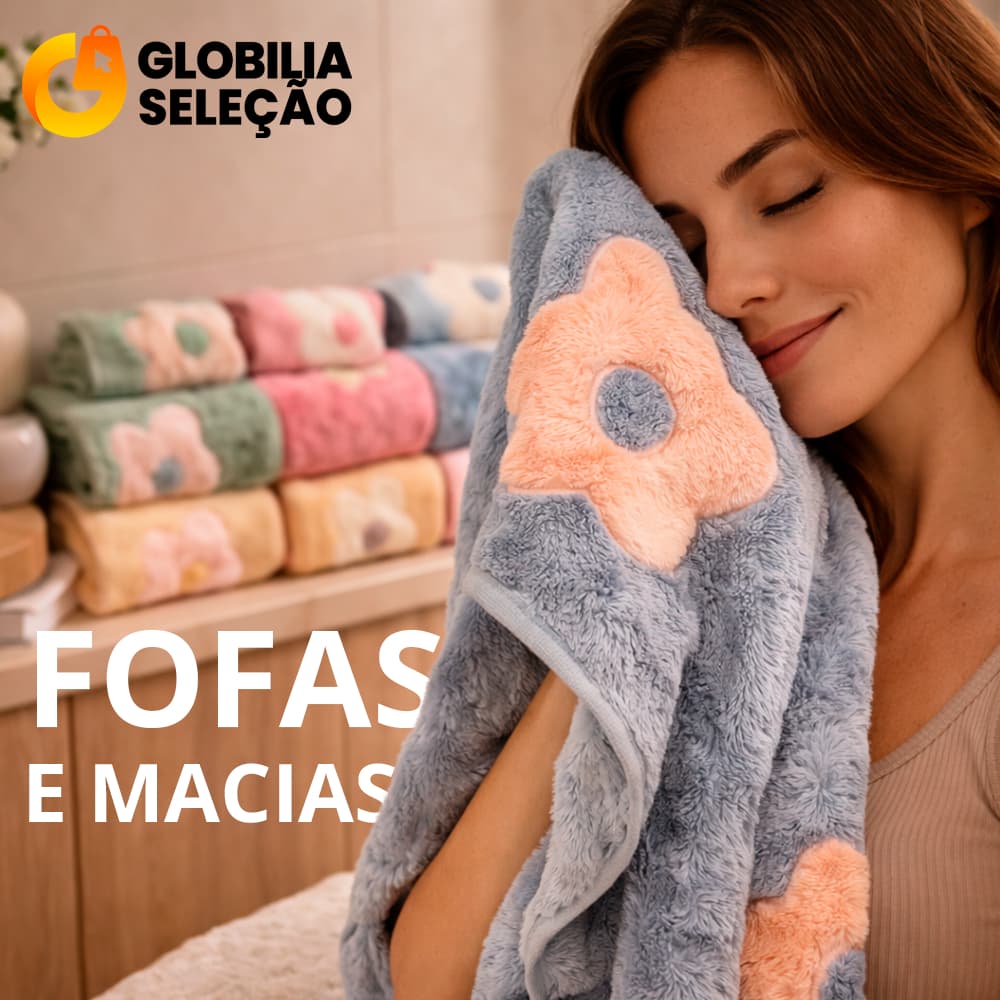 Toalha de banho grande e grossa cinza e laranja com padrão floral