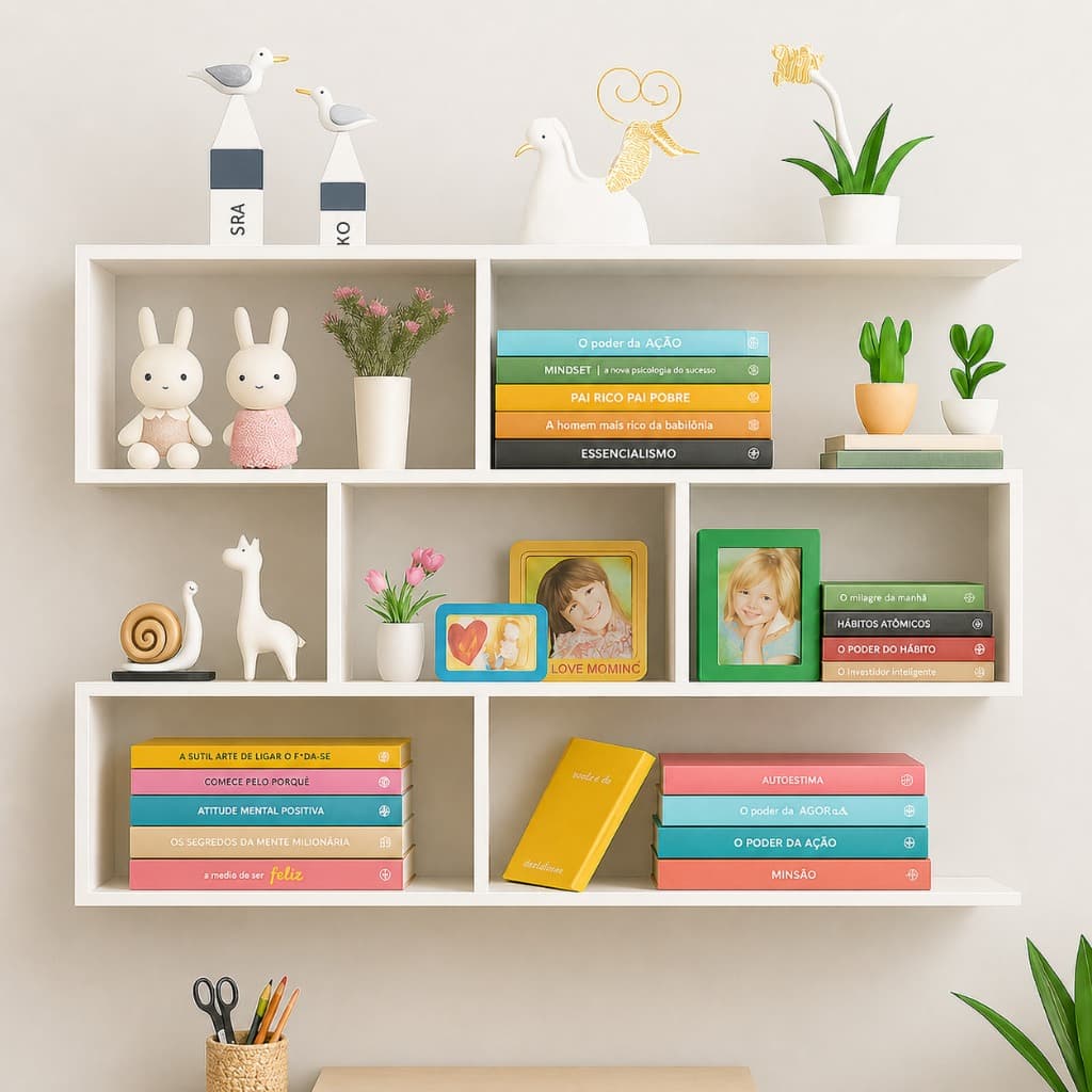 PRATILEIRA CUBO 70X70CM VERSATIL DECORATIVA BRANCO PRATELEIRA ARMARIOPRATILEIRA CUBO 70X67CM VERSATIL DECORATIVA BRANCO