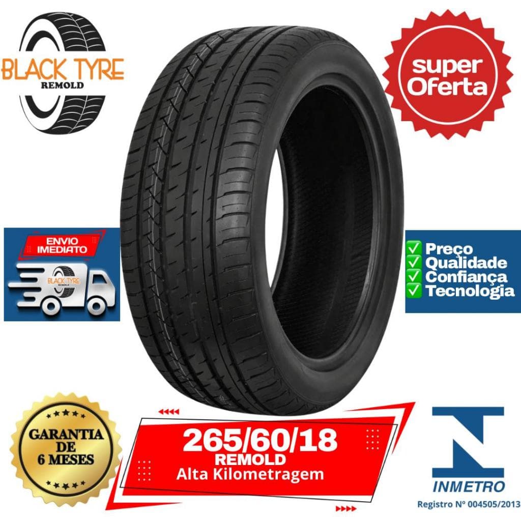 Pneu Remold Black Tyre 265/60 R18 Dueler Aro 18