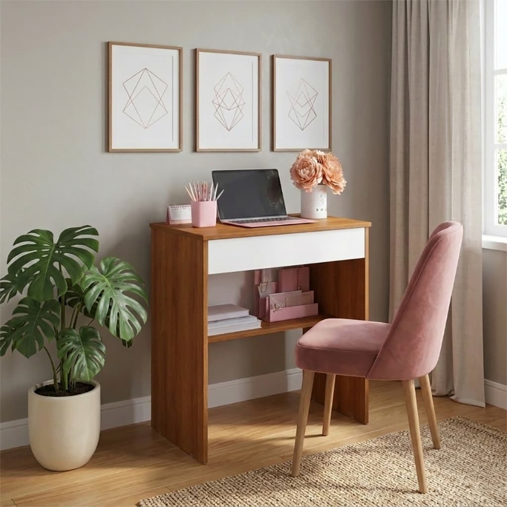 Escrivaninha Multiuso Pequena para Quarto e Apartamento Moderno