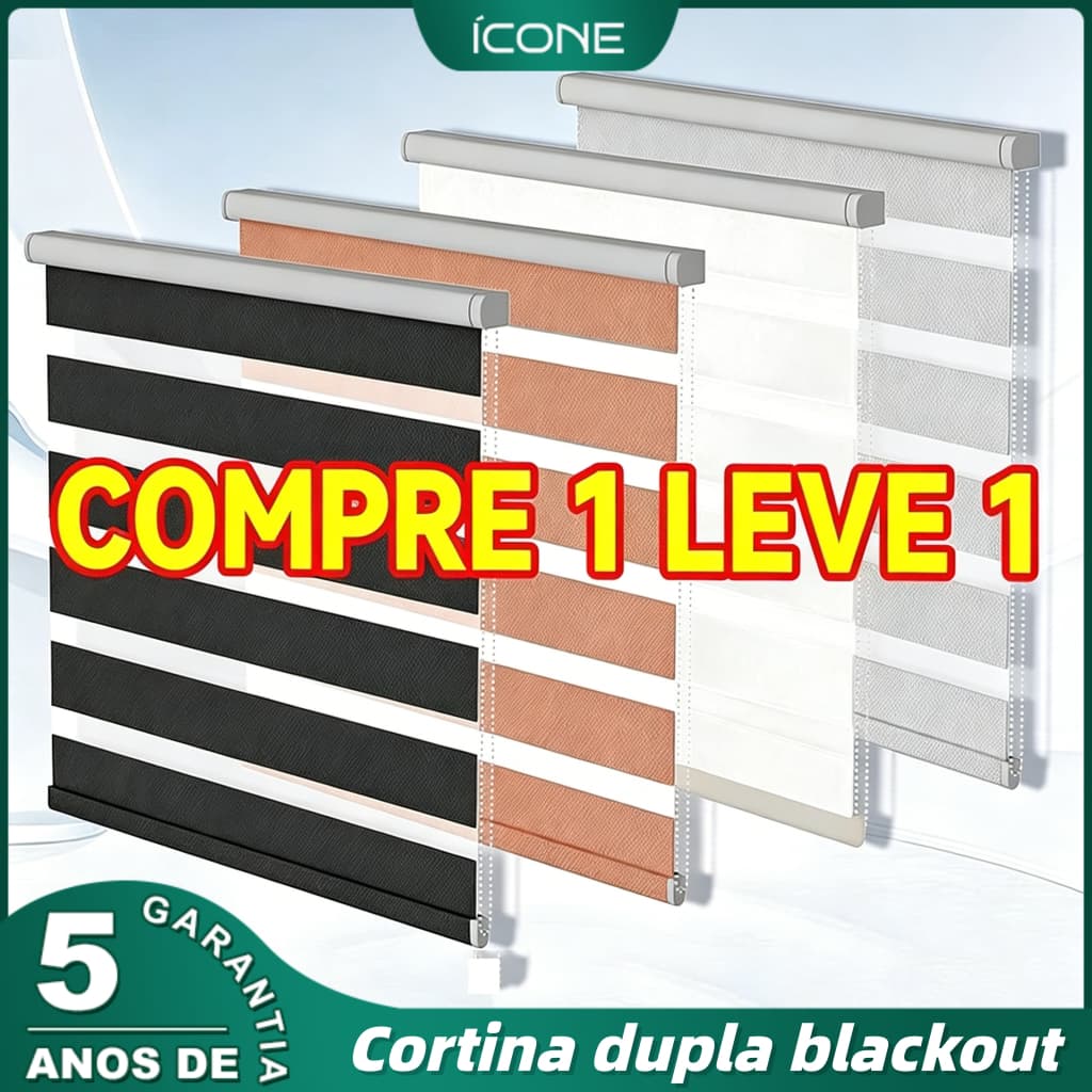 Persianas multicoloridas blackout ÍCONE com oferta de compra 1 leve 1