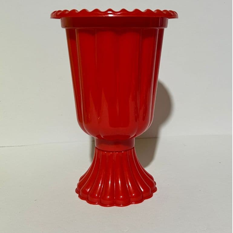 Vaso Grego Decorativo Vermelho para Decoração de Casa