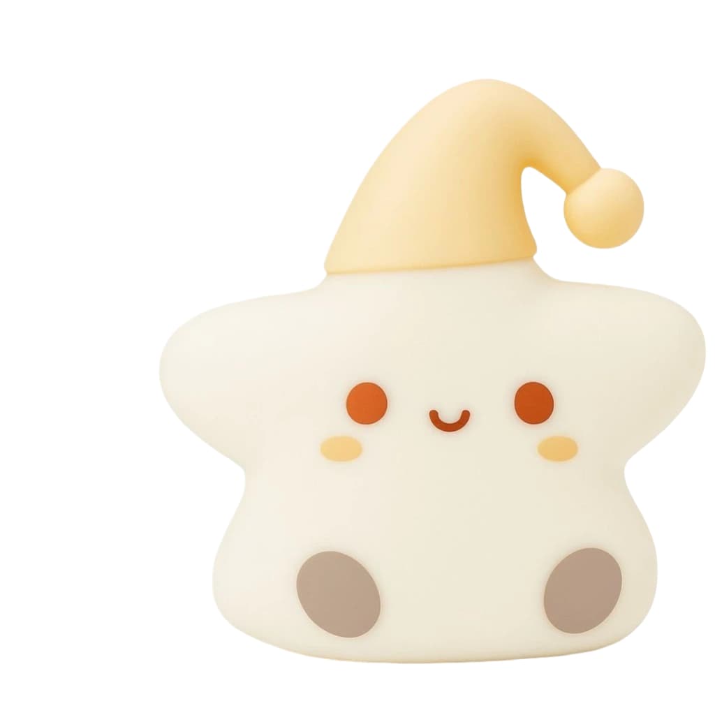 Luminária Abajur Estrela Led Infantil Luz Noturno Silicone Luminária de Mesa Quarto Sala Casa