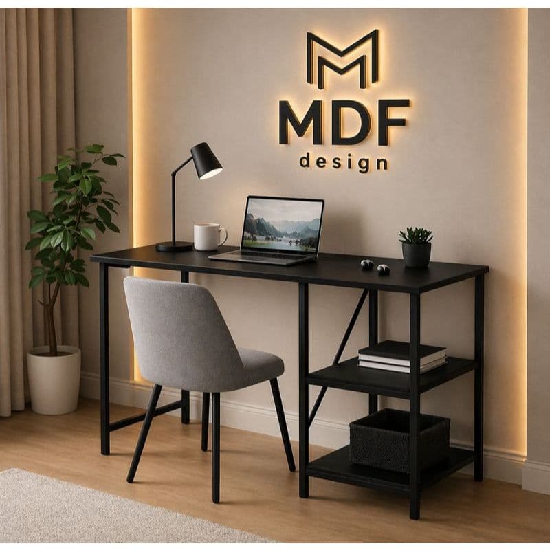 Escrivaninha Mesa Office Industrial 110cm  Mesa para Computador Home Office Estudo Resistente Moderna
