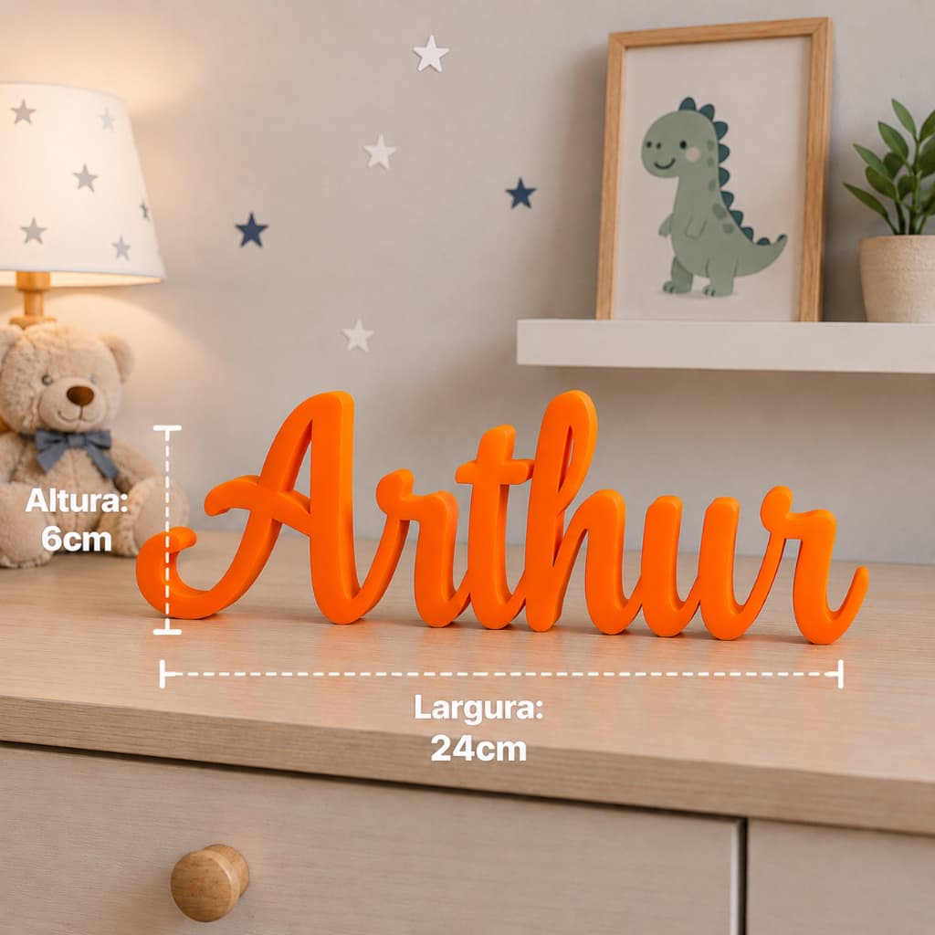 Letreiro Nome Personalizado Infantil Quarto Decoração Maternidade Chá de Bebê Festa