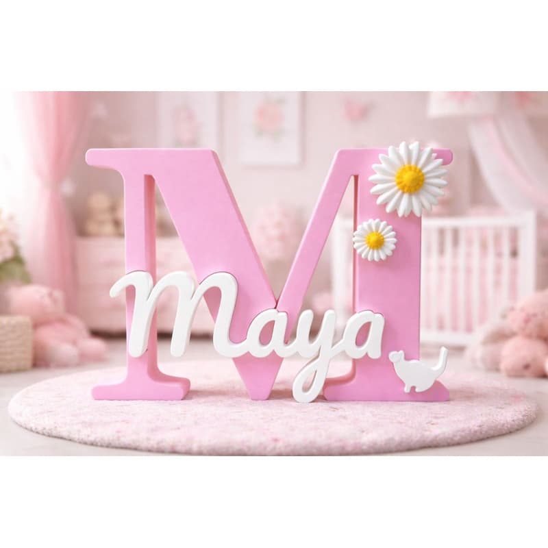 Letreiro (Letra) personalizado para bebês e crianças - Decoração para quartos, maternidade, chás de bebês e aniversários
