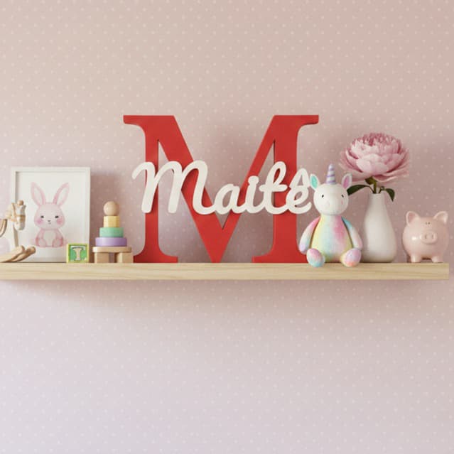 Letreiro Decorativo Personalizado Nome Infantil Aniversário Chá Bebê Presente Maternidade Batizado Enfeite Quarto
