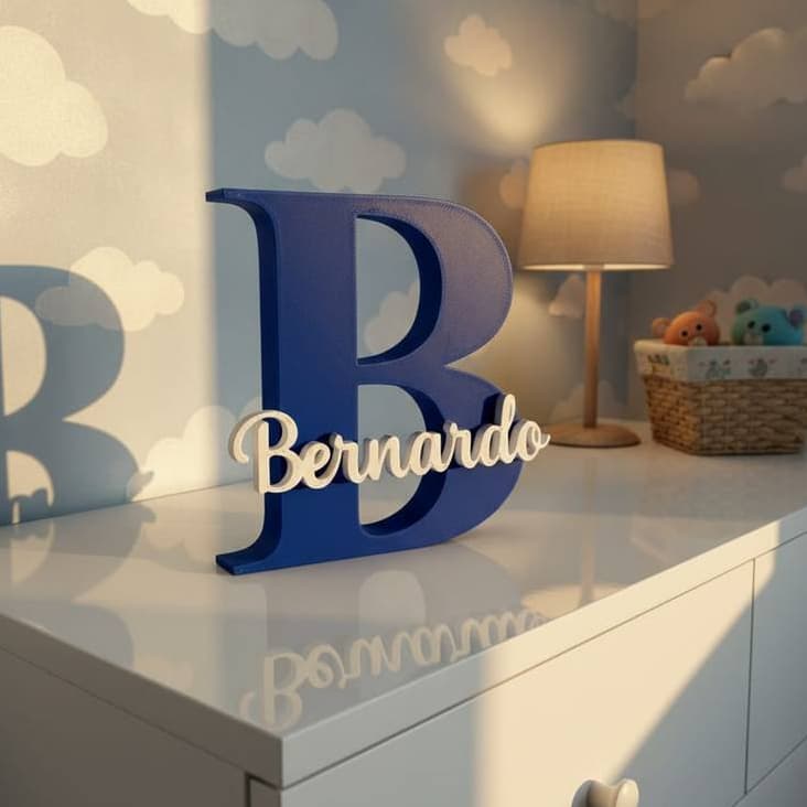 Letreiro Nome Personalizado 3D Infantil Decoração Quarto Bebê Maternidade Chá Revelação Presente