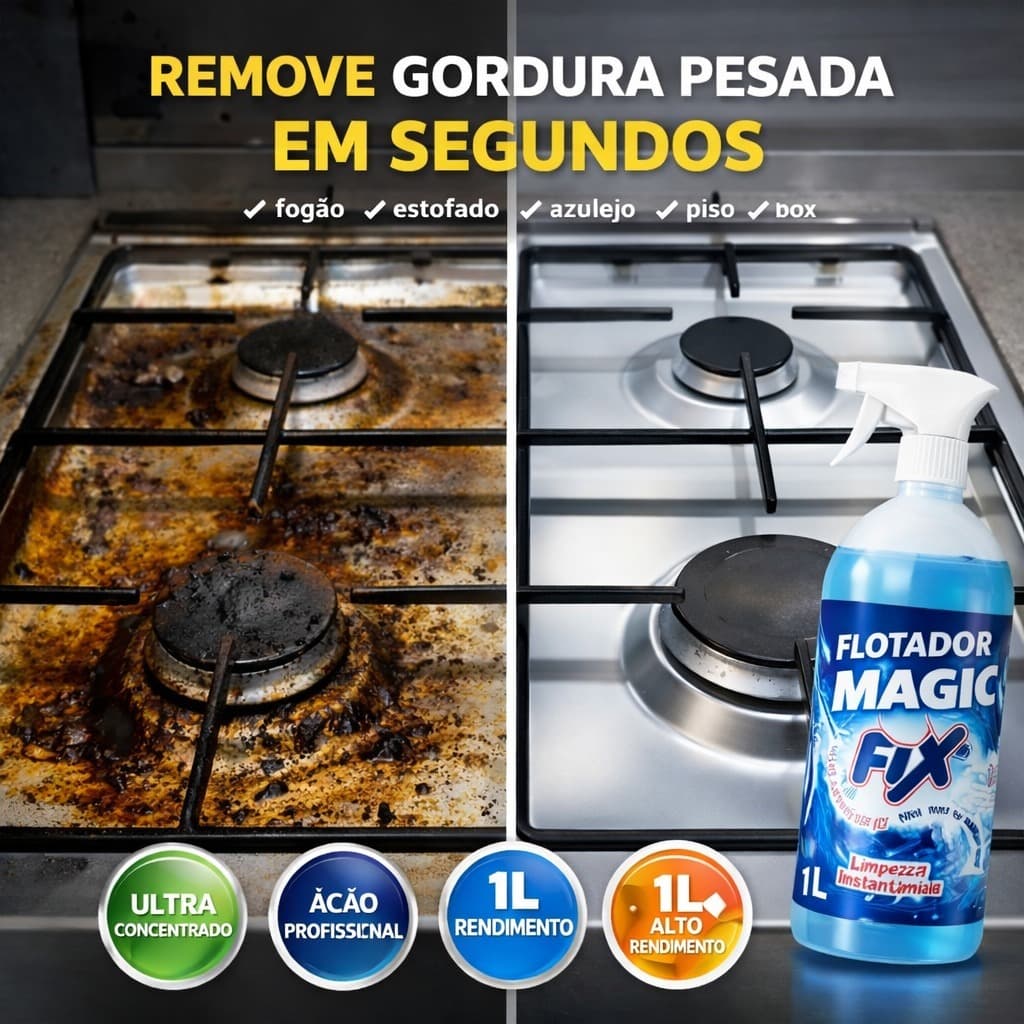 Flotador Limpeza Pesada Magic Fix 1L Flotador Multiuso Super Concentrado