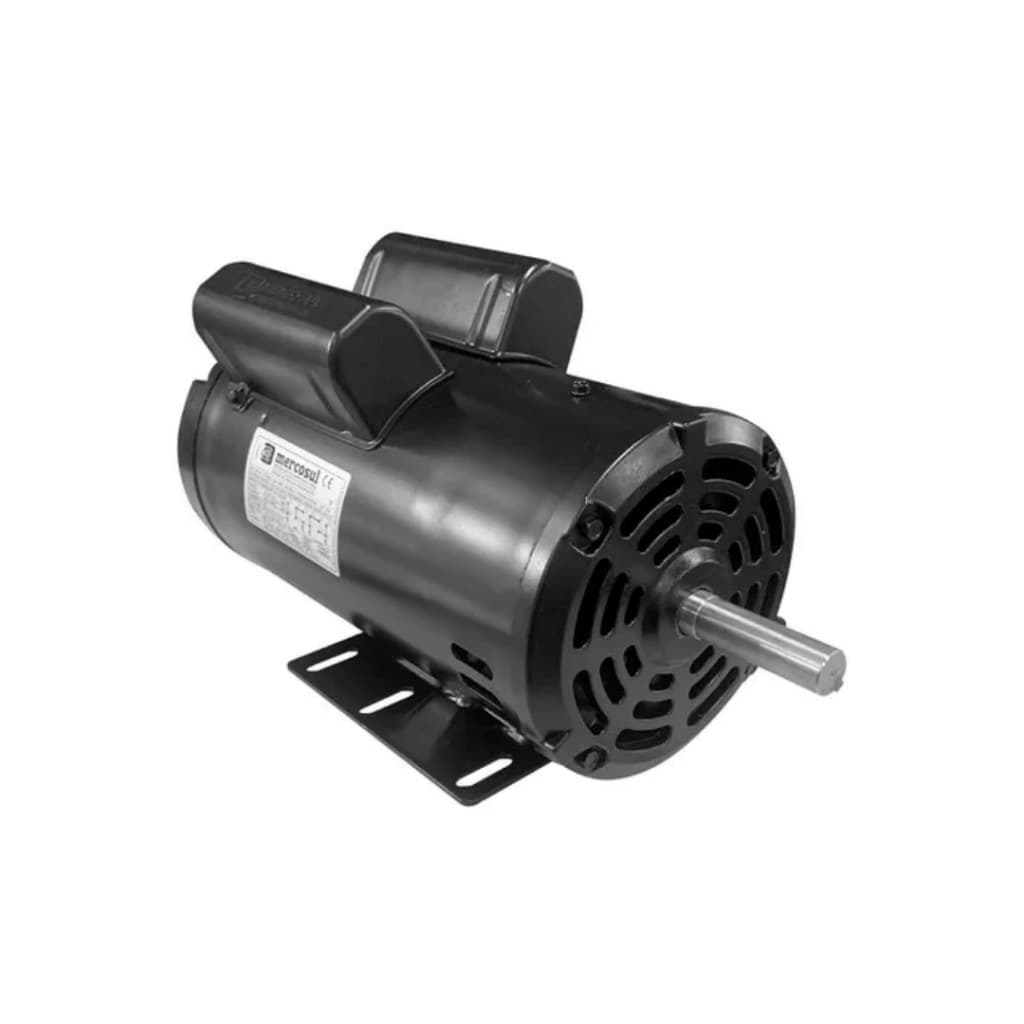 Motor monofásico 3cv 2 polos compressor 15 pés 110/220v IP21 duplo capacitor preto