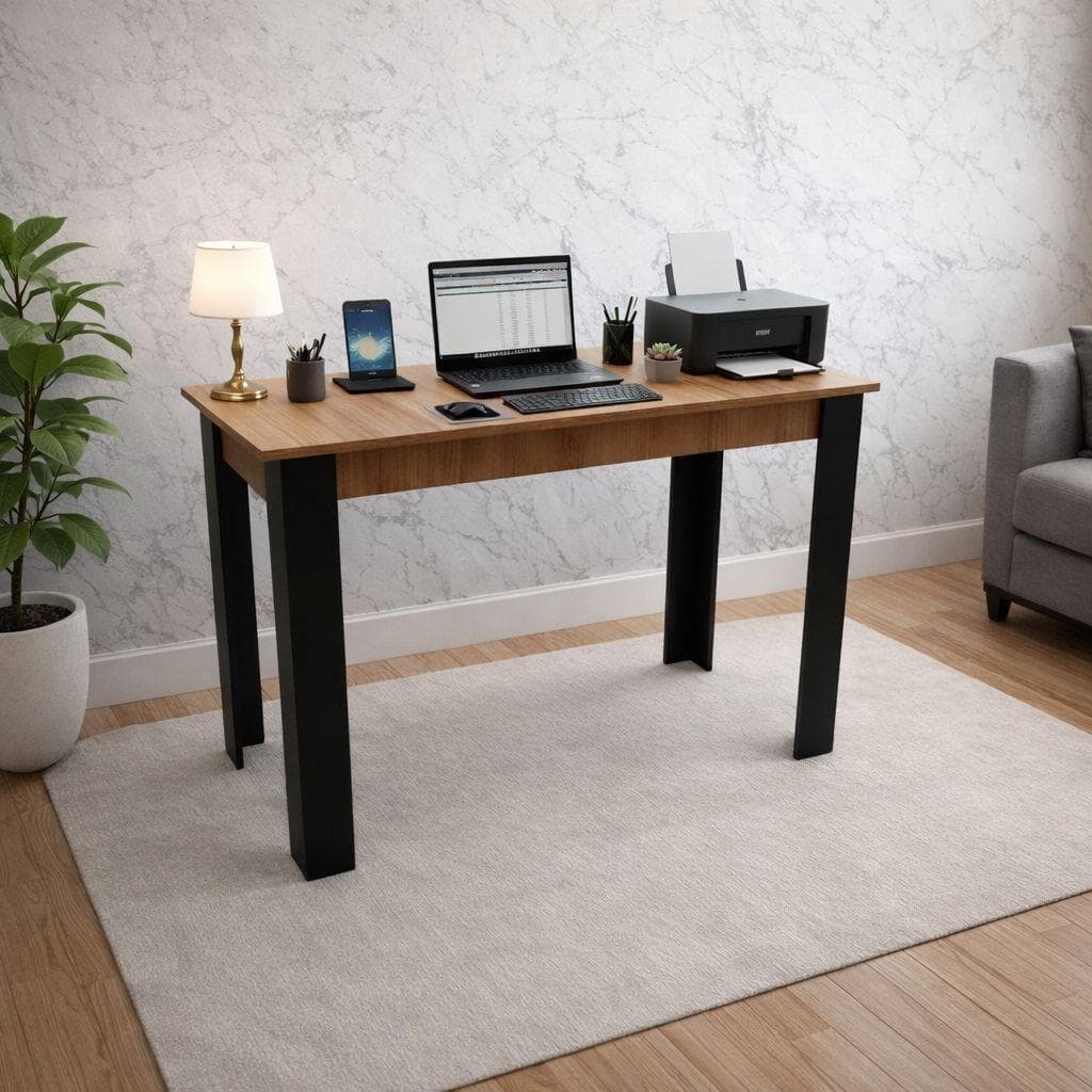 Mesa para Escritório 90cm, Escrivaninha Compacta e Moderna para Quarto