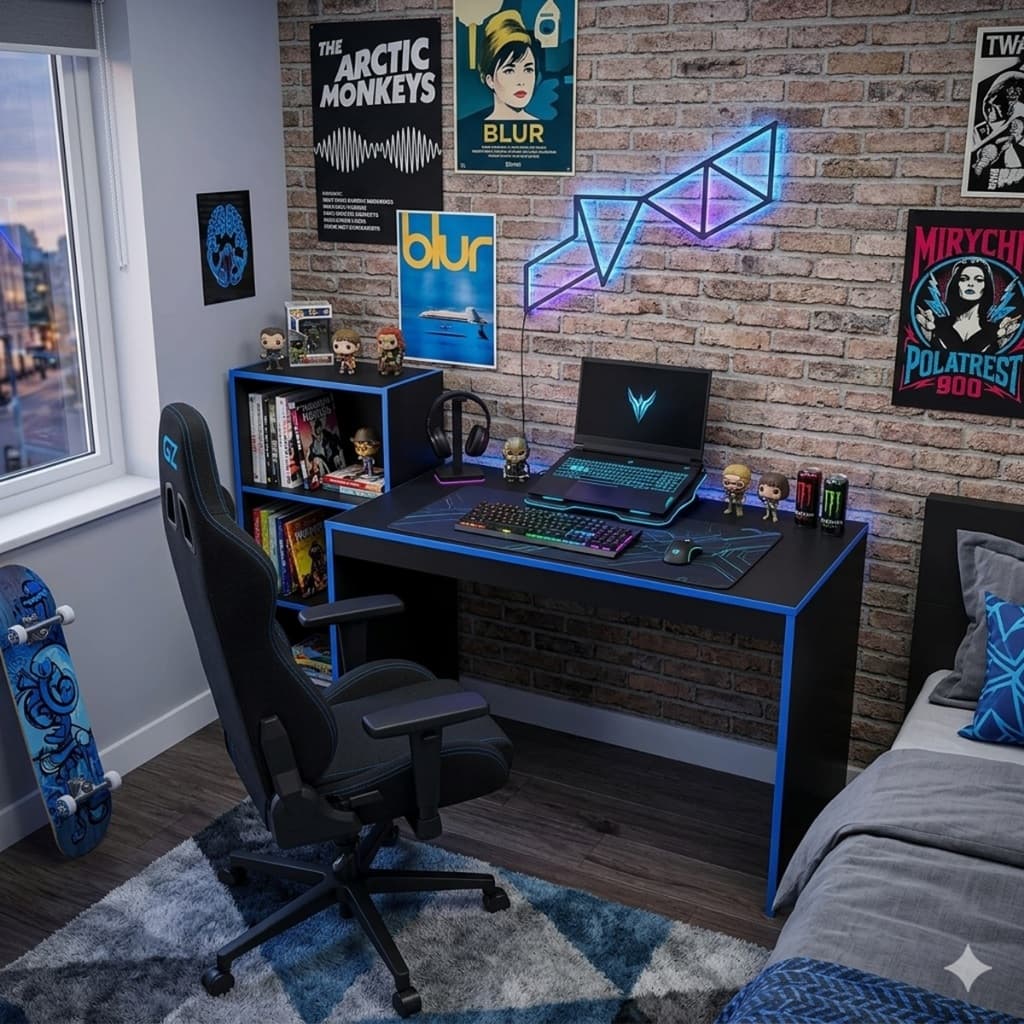 Mesa para Computador e Estudo - Escrivaninha- Ideal para Quarto Gamer e Home Office 90cm