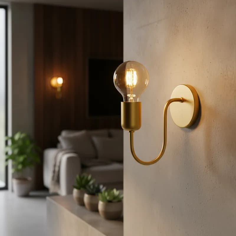 Luminária arandela de parede LOFT vintage retrô industrial com globo de vidro e lâmpada incandescente