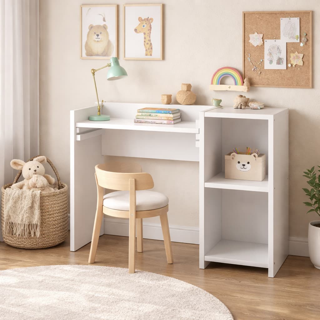 Escrivaninha Step Altura Regulavel Infantil Quarto Estudo Notebook MDF/MDP
