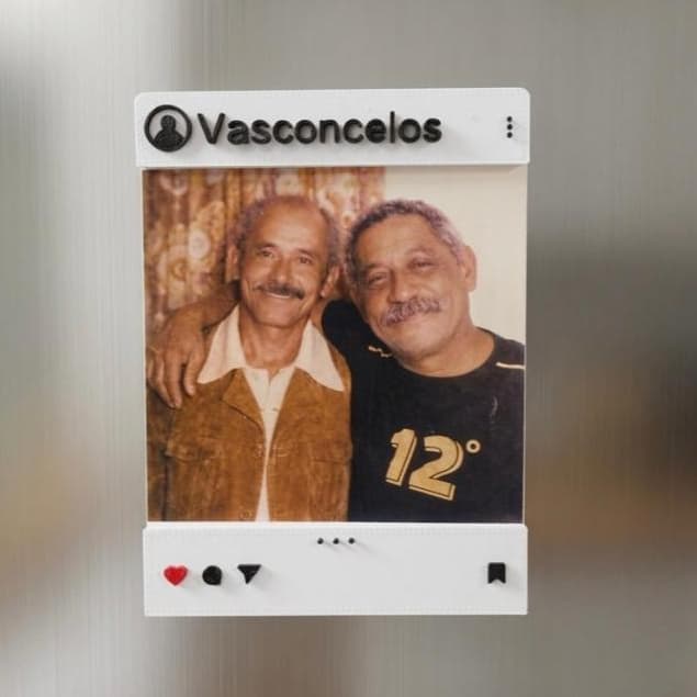 Ímã Porta Foto Estilo Rede Social | Porta Retrato Magnético Decorativo para Geladeira