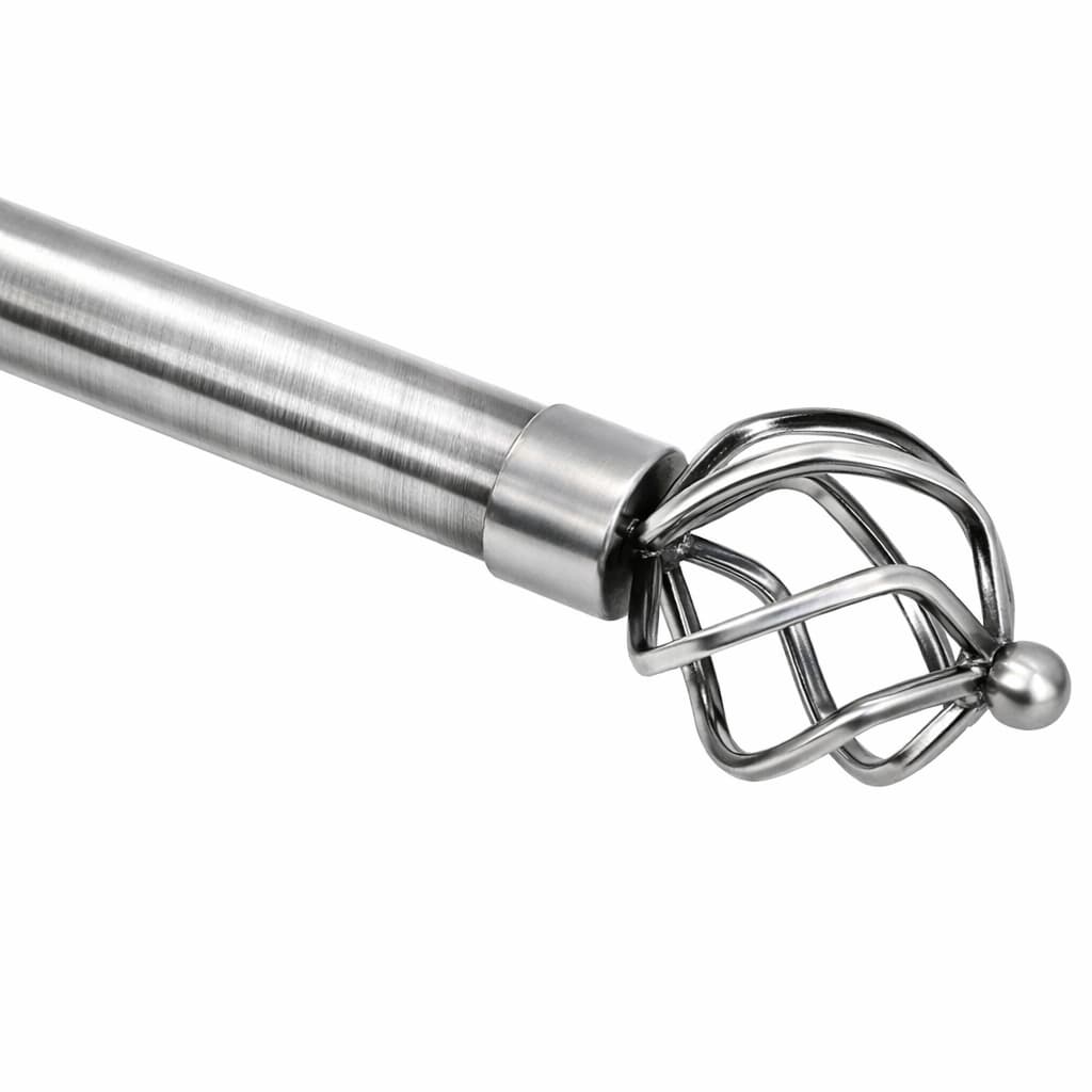 Varão extensível de metal para cortina grande com coroa cromada