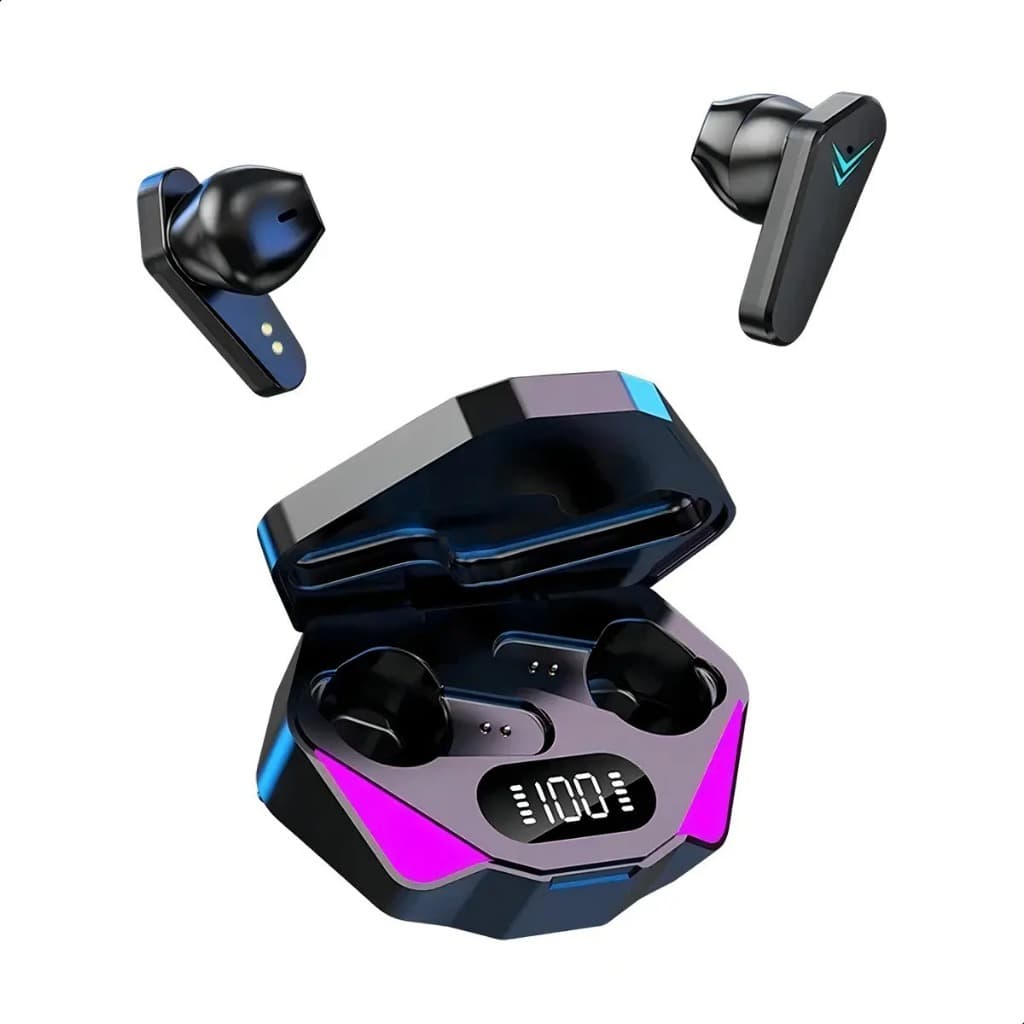 Fone de Ouvido Gamer TWS Bluetooth 5.3 modelo X15 sem Fio com Microfone e Baixa Latência - mono ou binaural