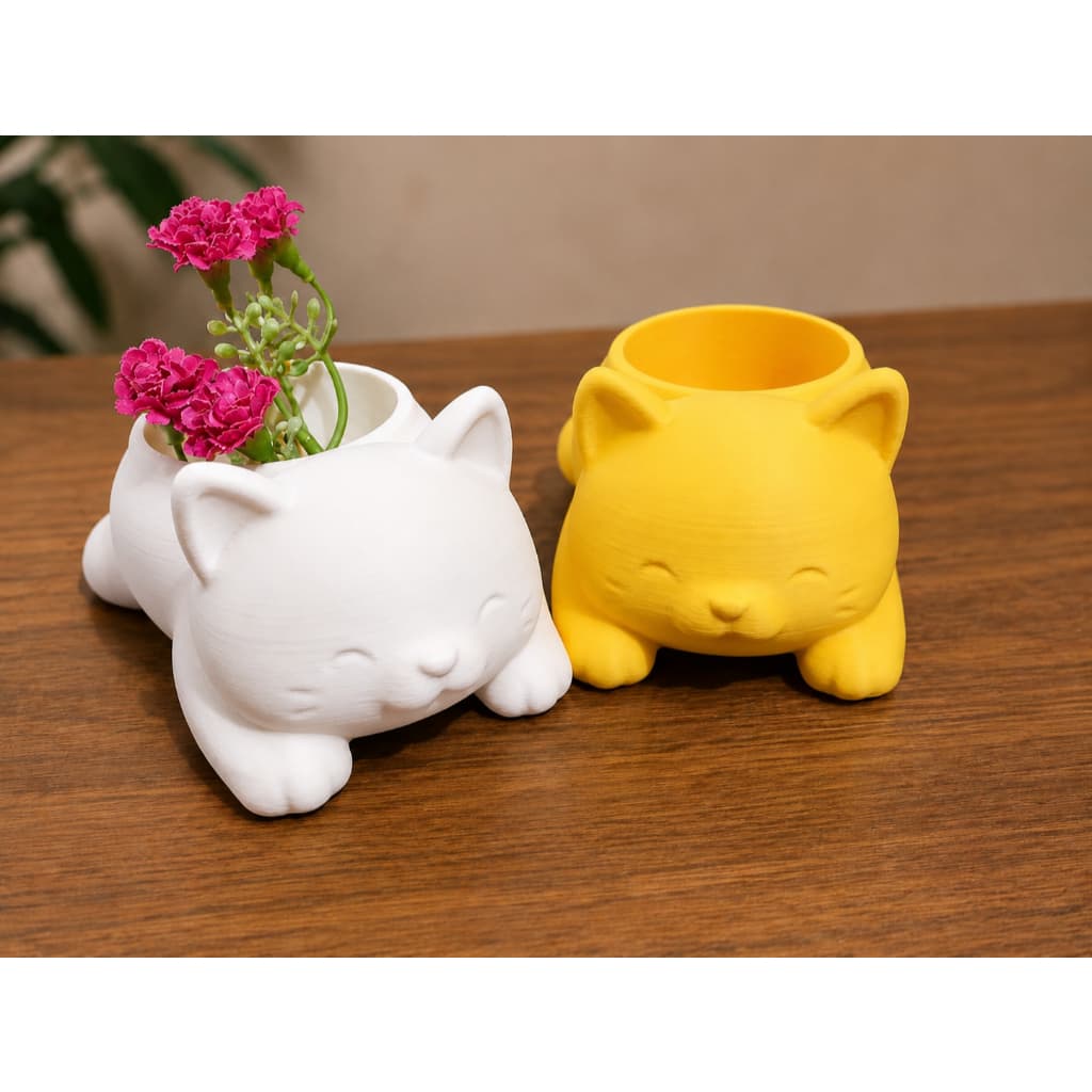 Vaso de planta gatinho fofo, vaso de gato fofo, vaso para pequenas plantas, vaso de planta gato
