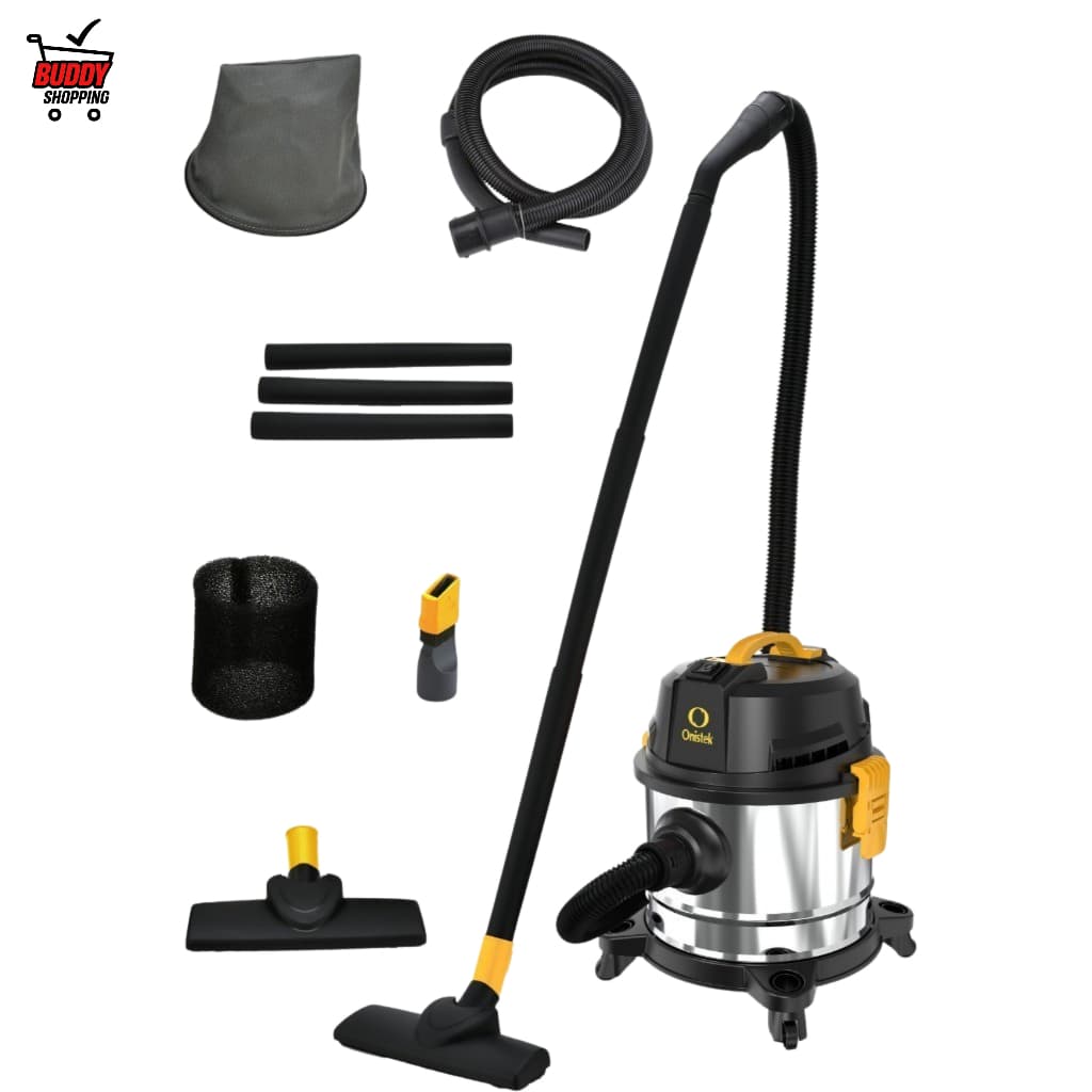 Aspirador de Pó e Líquidos Inox Onistek ON-LV307 com Acessórios