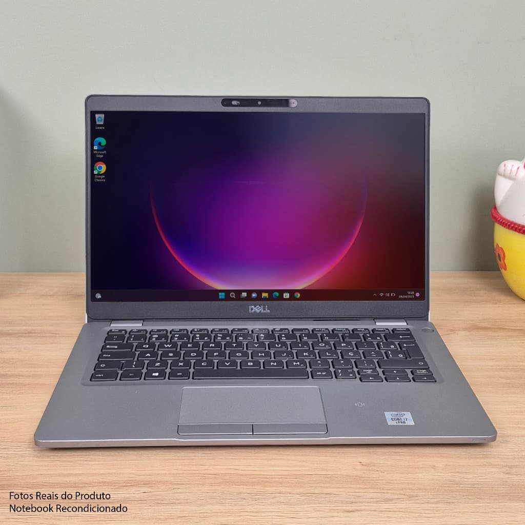 Notebook Dell Latitude FHD Core i7 10ª geração, 240GB SSD, 16GB RAM, Windows 11, recondicionado.