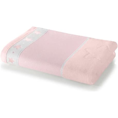 Toalha de banho rosa com estampa de estrelas para bebê da Dohler