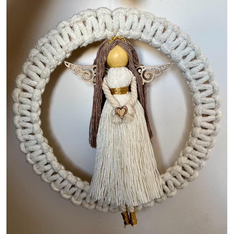 Guirlanda Anjo Porta Maternidade | Decoração Bebê Infantil | Presente Chá de Bebê Batizado Artesanal