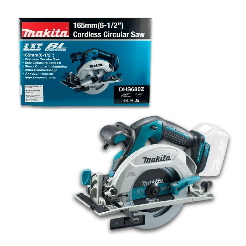 Serra Circular a Bateria Makita 18V Corte Madeira MDF Sem Fio Alta Precisão Profissional Sem bateria