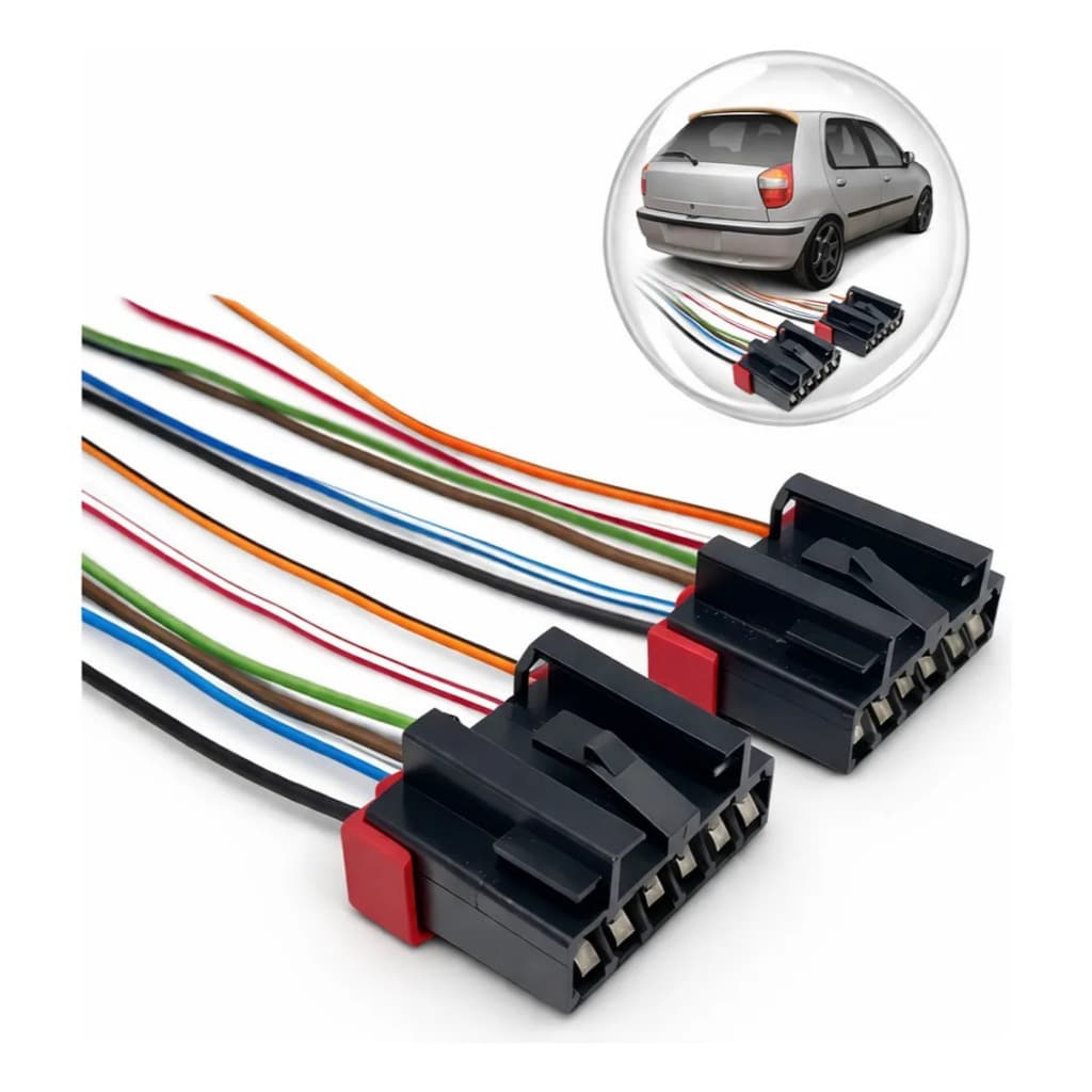 Par Soquete Conector Lanterna Traseira Palio 96 A 2001 chicote do circuito da lanterna traseira palio