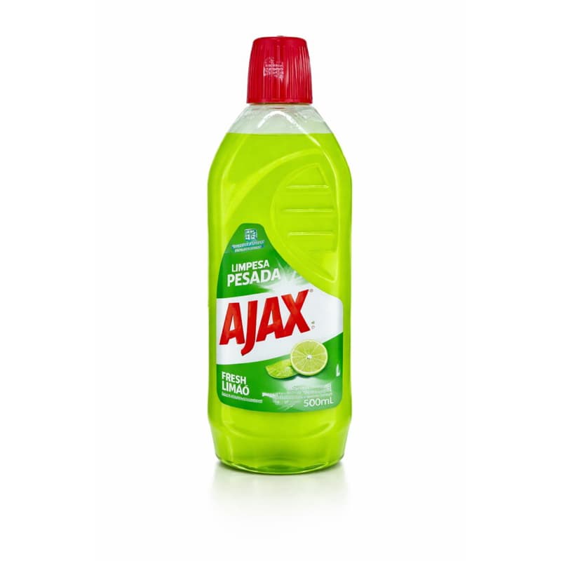 Ajax Limpador Limpeza Pesada Limão 500ml Multiuso Cozinha e Banheiro