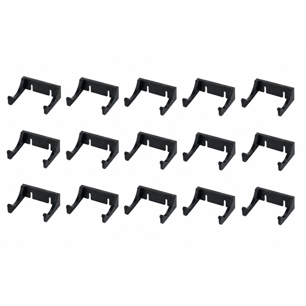 Kit 15 suportes de parede para vinhos em preto