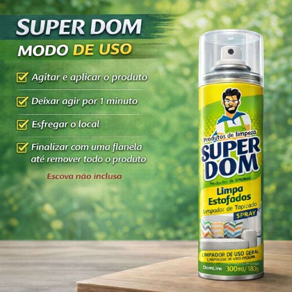 Limpa Estofado Spray 300ml Limpador de Sofa Carpete Cadeira Limpador Aerosol Limpa Facil