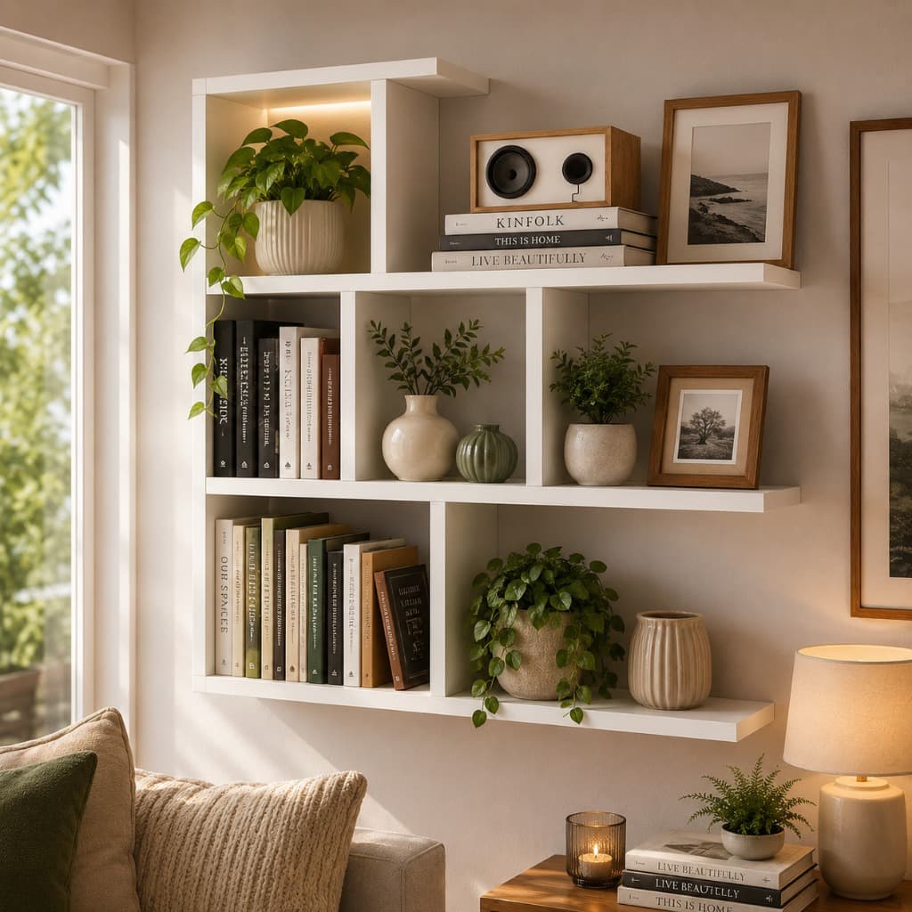 PRATELEIRA CUBO 80X80CM VERSÁTIL E DECORATIVA BRANCO PERFFEITA PRATELEIRA ARMARIO ESTANTE NICHO QUARTO SALA ESCROTORIO