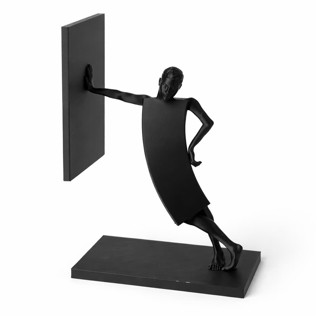 Escultura Moderna Equilíbrio 15cm | Decoração Minimalista Premium Sala, Escritório e Home Office