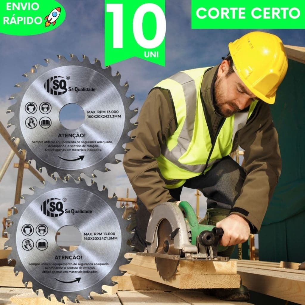 Disco Serra Circular 24 Dentes Corte Preciso para Madeira MDF e Compensado – Alta Durabilidade 13.000 RPM com Qualidade