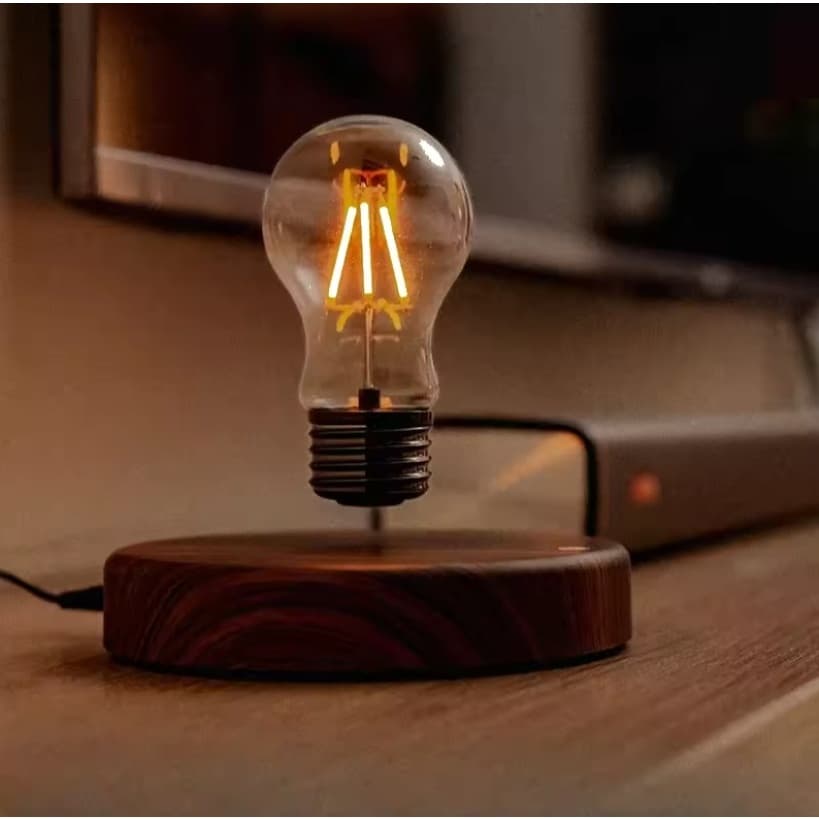 Lâmpada Flutuante Magnética Luminária Bivolt de Mesa Estilo Tesla LED Decorativa Magnético Criativo