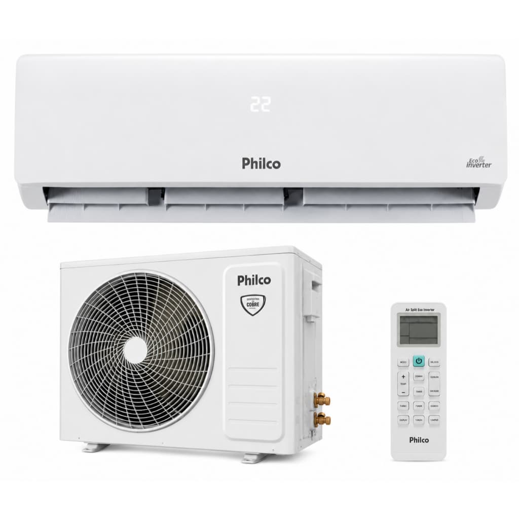 Ar Condicionado Philco 12000 BTUs Inverter Quente e Frio 220V Classe A Econômico Gás R32 PAC12QB