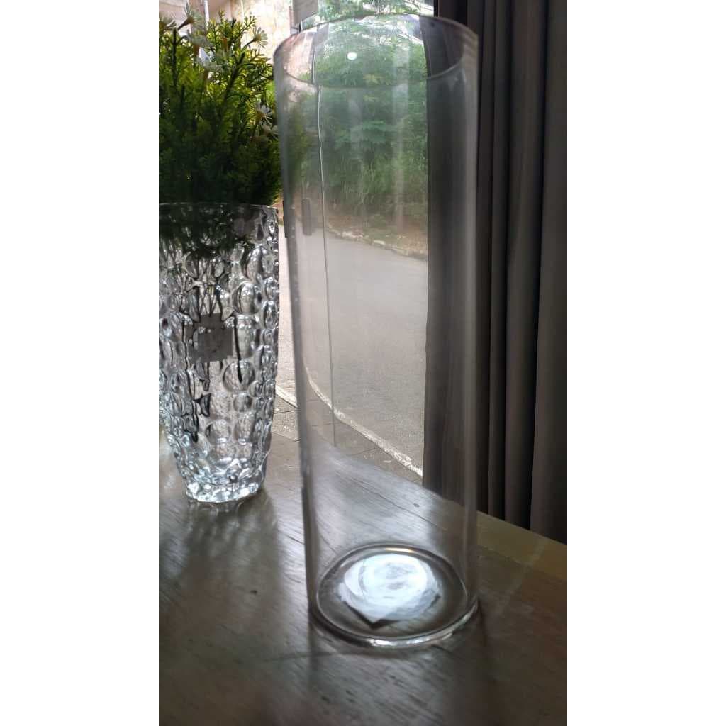Vaso Cilindrico De Vidro Transparente 30cm Florarte - Vasos Para Arranjos