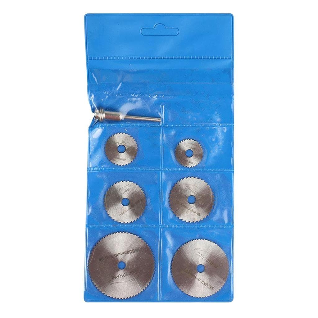 Jogo 6 Micro Discos Serra Circular HSS Micro Retífica Furadeira Madeira Plástico Alumínio PVC