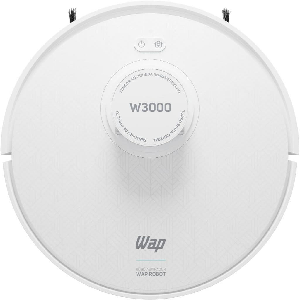 Aspirador de pó robô WAP W3000 branco com sensor anticolisão