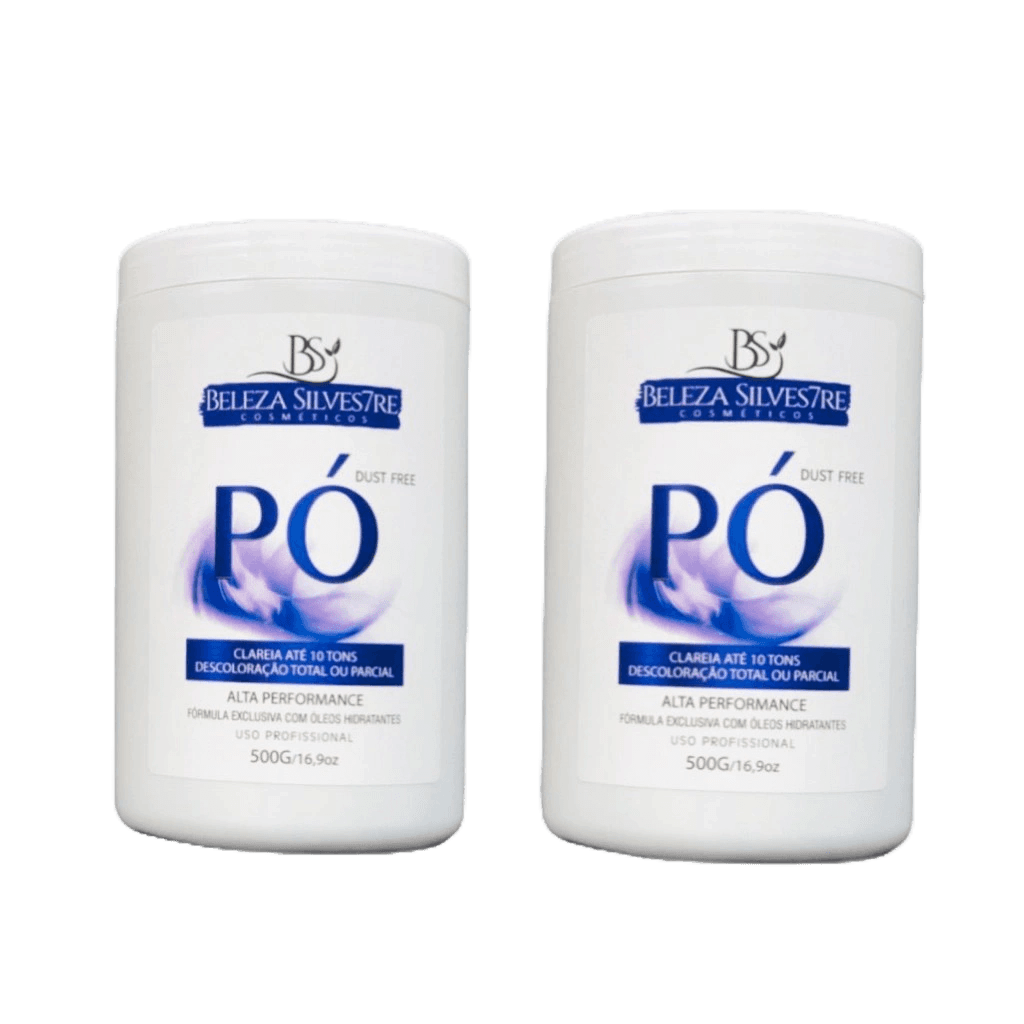 Pó Descolorante Platinum Capilar 3x mais rápido Clareia até 10 tons 500g Beleza Silvestre