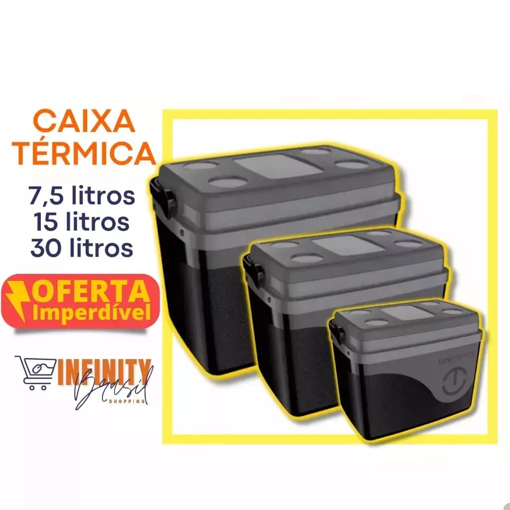 Caixa Termica Cooler 30 Litros 45 Latas com Alça Unitermi