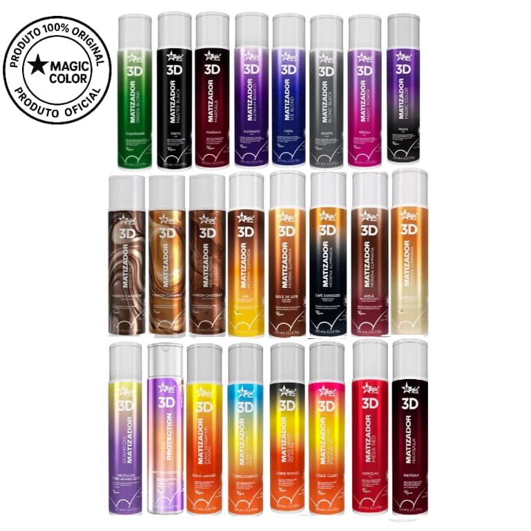 Magic Color Matizadores Todos os Efeitos (Morena Iluminada - Loiros - Ruivo - Platinado - Coloridos)