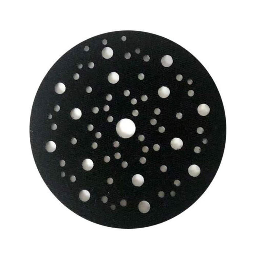 Almofada de polimento circular preta com 70 furos para lixamento