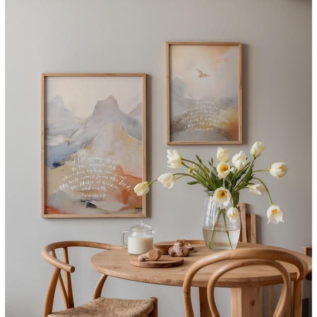 Kit 2 Quadros Decorativos Minimalista Moderno Para Sala e Escritório - Jeremias