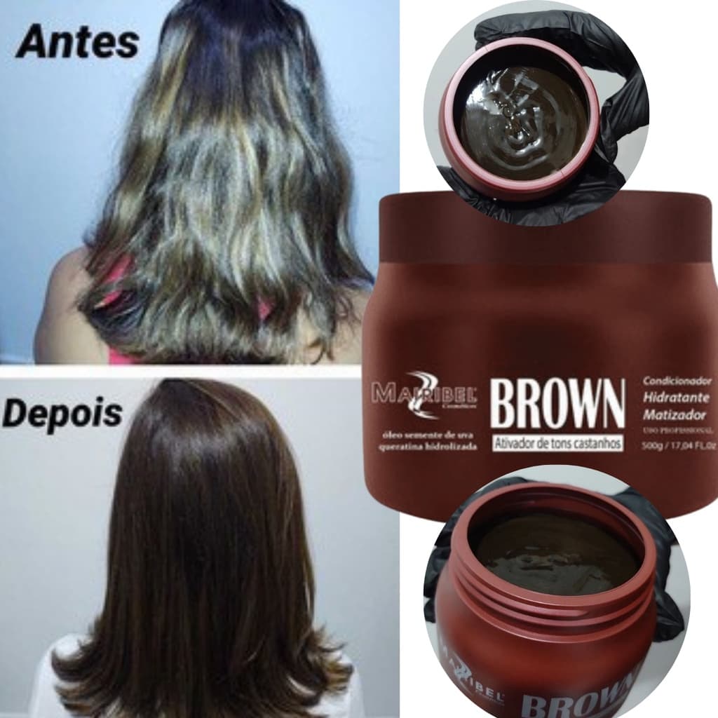 Matizador Hidratante Brown para Cabelo Castanho Mairibel | 250 G - Intensifique Seu Tom Castanho!
